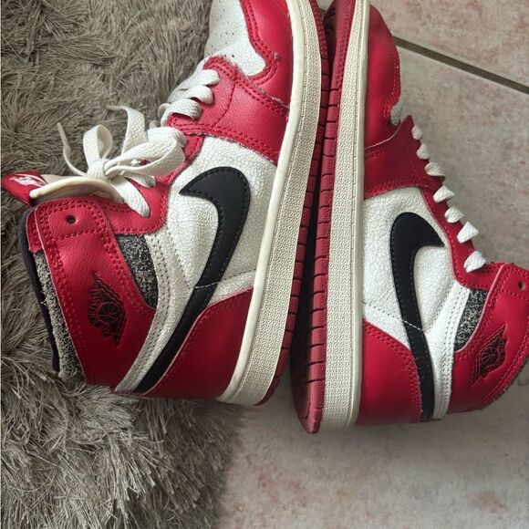 Jordan 1 Retro High red and black high top vintage shoes classic sneakers - Picture 4 of 11